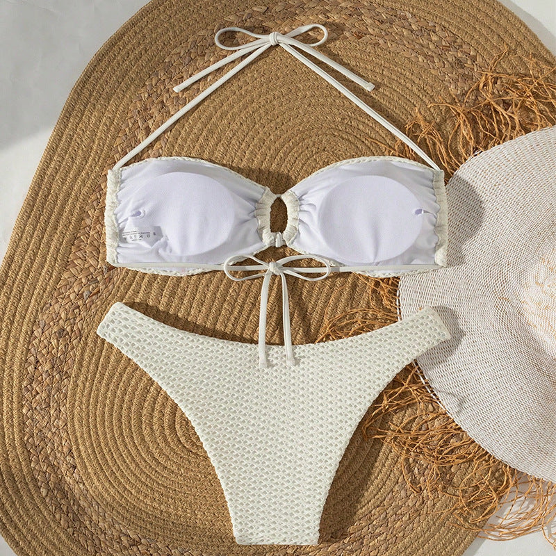 Damen Bra-Style Bikini mit elastischem Netzdesign Drune