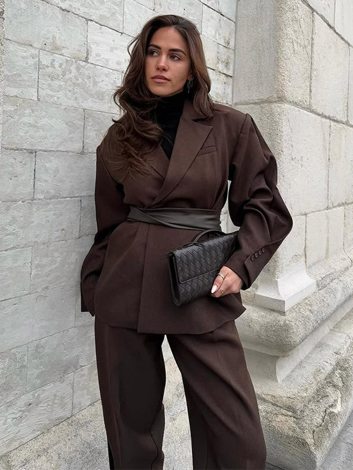 Damen elegantes Blazer Outfit Drune