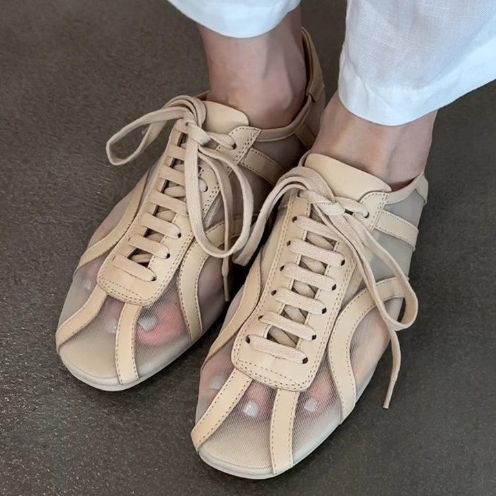 Damen modische Sneakers mit atmungsaktiver Mesh-Oberfläche und komfortabler Sohle Drune