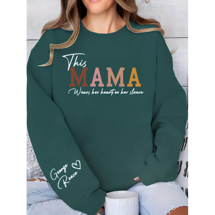 Damen Sweatshirt mit inspirierendem Mama-Aufdruck und bequemer Passform Drune