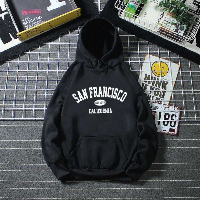Damen Kapuzenpullover mit lässigem San Francisco-Print und bequemer Passform Drune