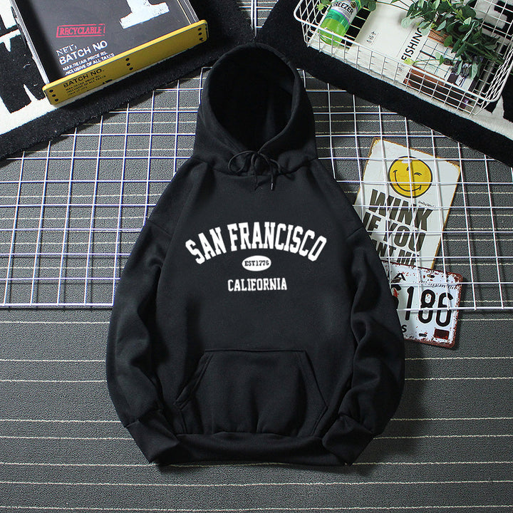 Damen Kapuzenpullover mit lässigem San Francisco-Print und bequemer Passform Drune