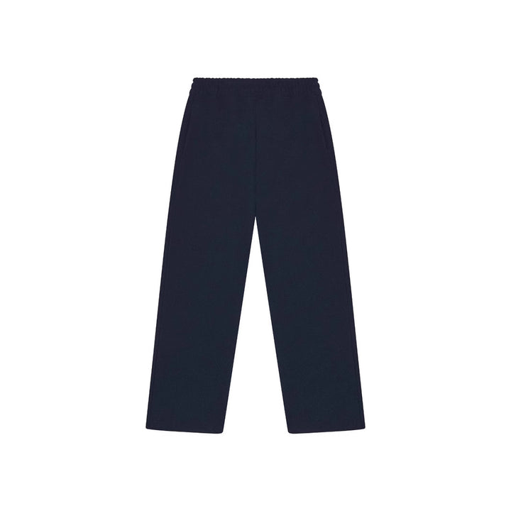 Damen nan weite High‑Waist Loungehose mit hohem Komfortbund, verdeckten Seitentaschen und geradem Bein Drune