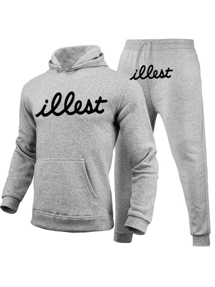 Herren Hoodie und Jogginghose Set mit auffälligem Schriftzug Drune