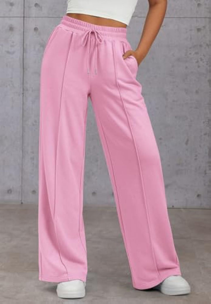 Damen Komfortable Weite Sweatpants mit elastischem Bund und praktischen Taschen Drune