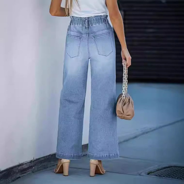 Damen Hochgeschnittene Jeans mit weitem Bein Drune