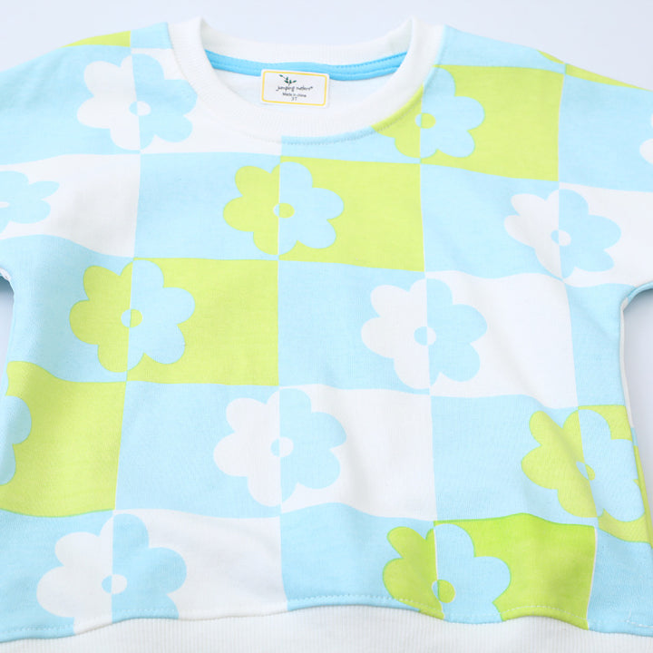 Mädchen Sweatshirt mit buntem Blumenmuster Drune