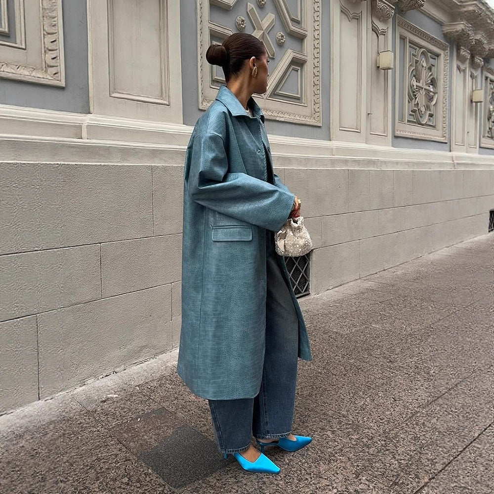 Damen oversized Denim-Trenchcoat Drune