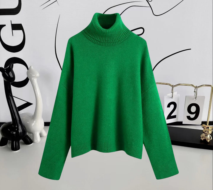 Damen Kuscheliger Rollkragenpullover aus hochwertiger Wolle Drune