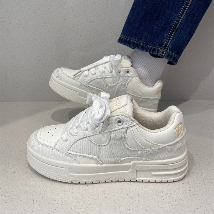 Damen Sneakers mit luxuriösem Denim-Obermaterial und gepolsterter Sohle Drune