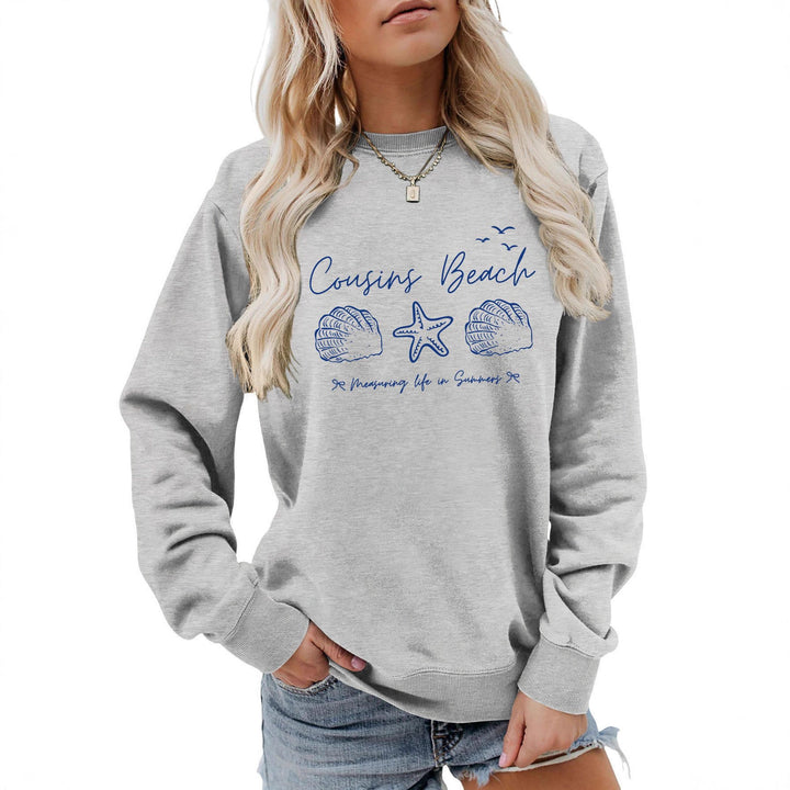 Damen Sweatshirt mit maritimem Motiv und bequemen Schnitt Drune