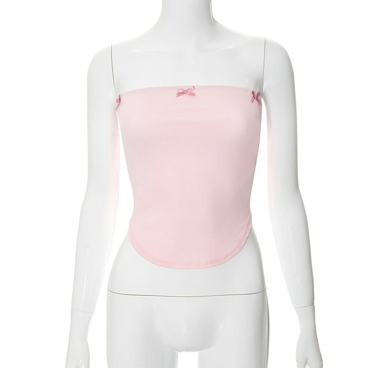 Damen Bandeau-Top mit verspielten Schleifendetails Drune