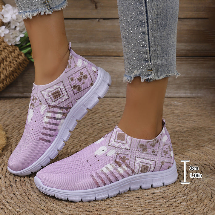 Damen moderne Slip-On Sneakers mit atmungsaktivem Stretch-Obermaterial Drune