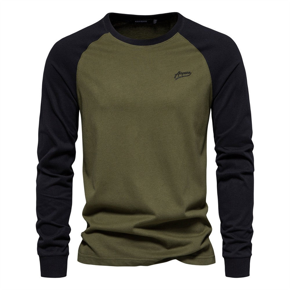 Herren Langarmshirt mit modernem Kontrastdesign und bequemer Passform Drune