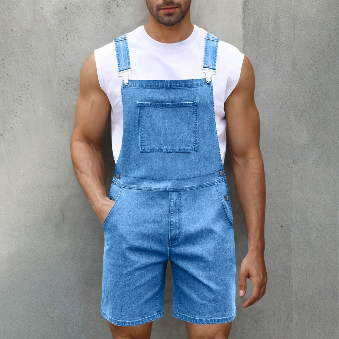 Herren Lässige Denim-Latzhose Drune