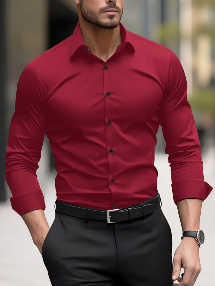 Herren Slim-Fit Langarmhemd mit modernem Schnitt und eleganten Akzenten Drune
