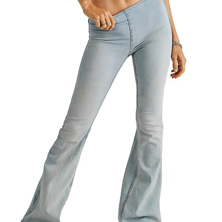 Damen Flared Jeans im lässigen Schnitt mit hohem Bund und formschmeichelnder Silhouette Drune