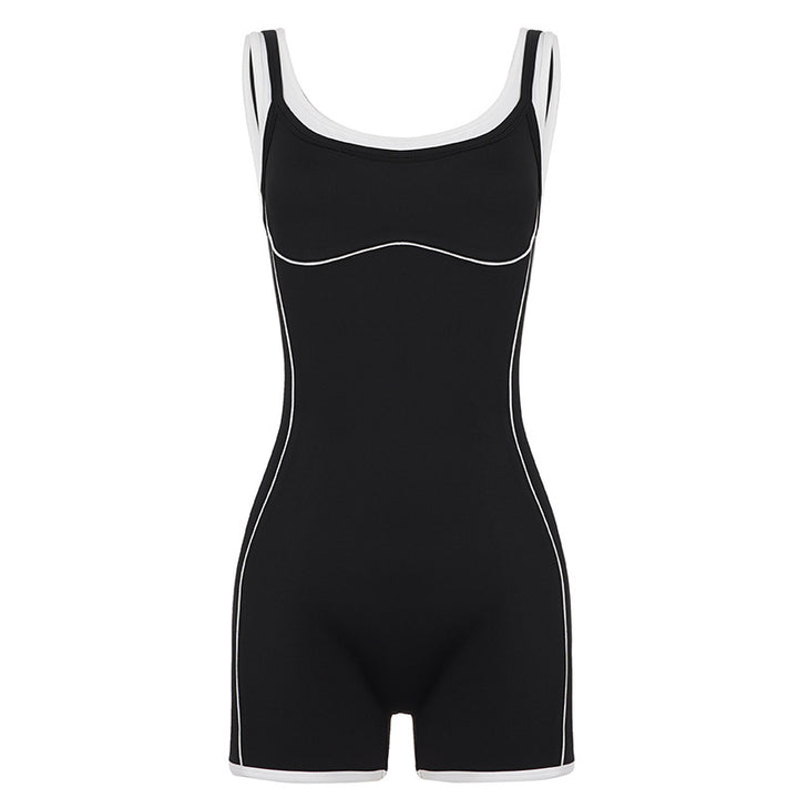 Damen Sportlicher Jumpsuit mit verstellbaren Trägern und atmungsaktiver Funktion Drune
