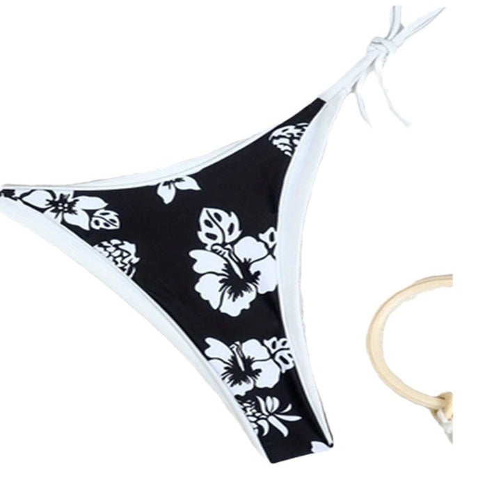 Damen Triangel-Bikini mit verspieltem Blumenmuster Drune