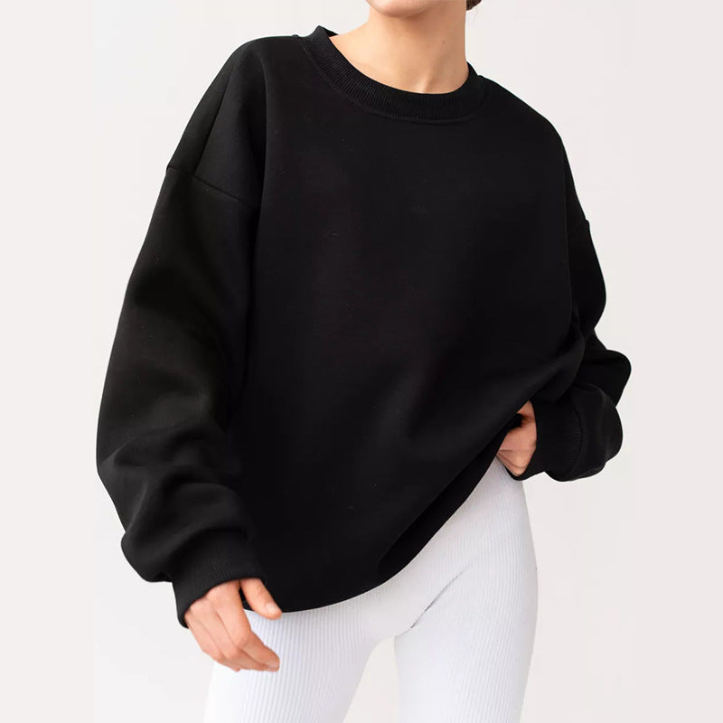 Damen kuscheliges Oversized Sweatshirt mit weitem Schnitt und angenehmem Innenfutter Drune