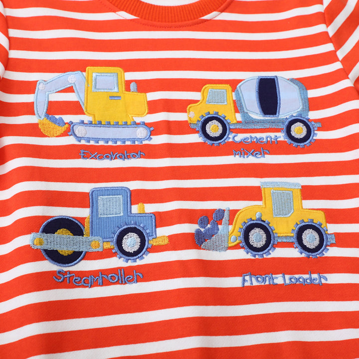 Jungen Sweatshirt mit buntem Baustellenmotiv Drune