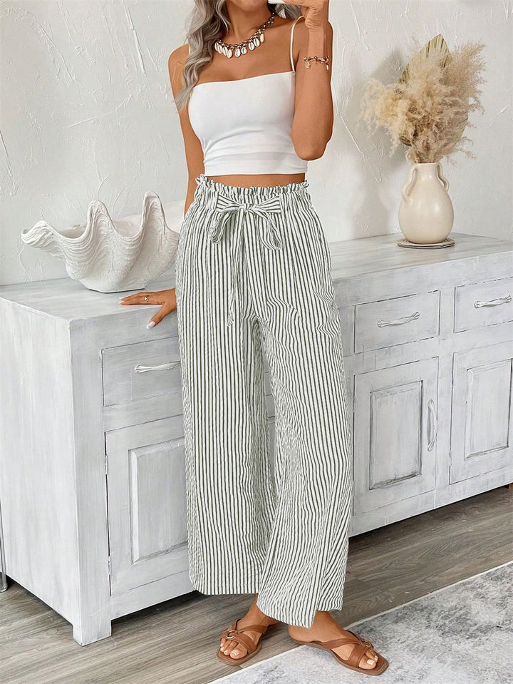 Damen lässige gestreifte Sommerhose Drune