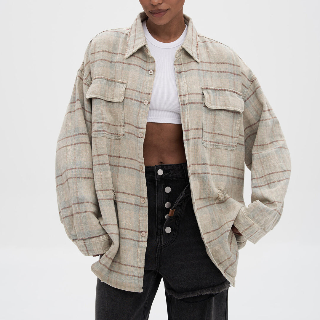 Damen lockere Karottenjacke Drune