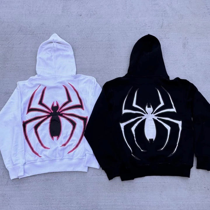 Damen Kapuzenpullover mit kreativem Spinnenmotiv Drune