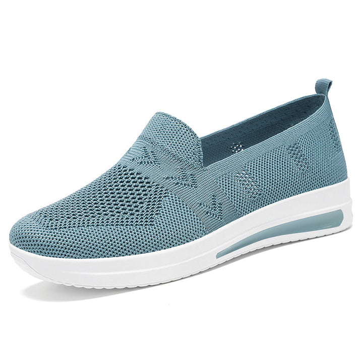 Damen Slip-On Freizeitsneaker mit atmungsaktivem Strickoberteil und rutschfester Sohle Drune