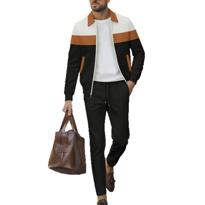 Herren stilvolle Freizeitjacke mit modernem Design und bequemen Jogginghosen Drune