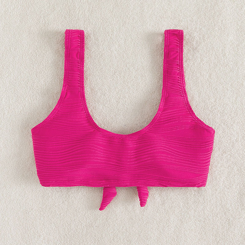 Damen Sportliches Bikini-Set mit knotendem Oberteil Drune
