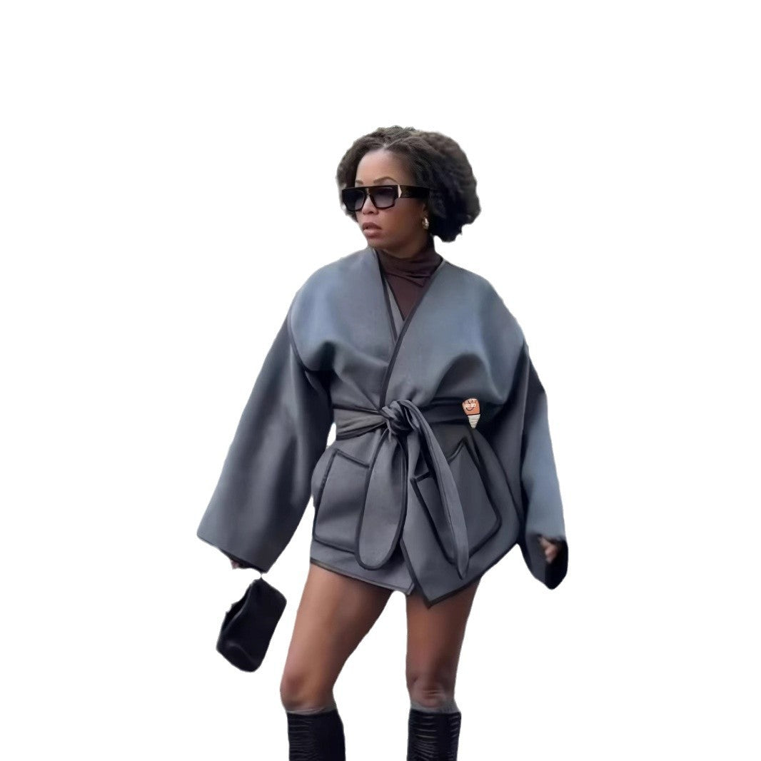 Damen Kimono-Style Überwurf Drune