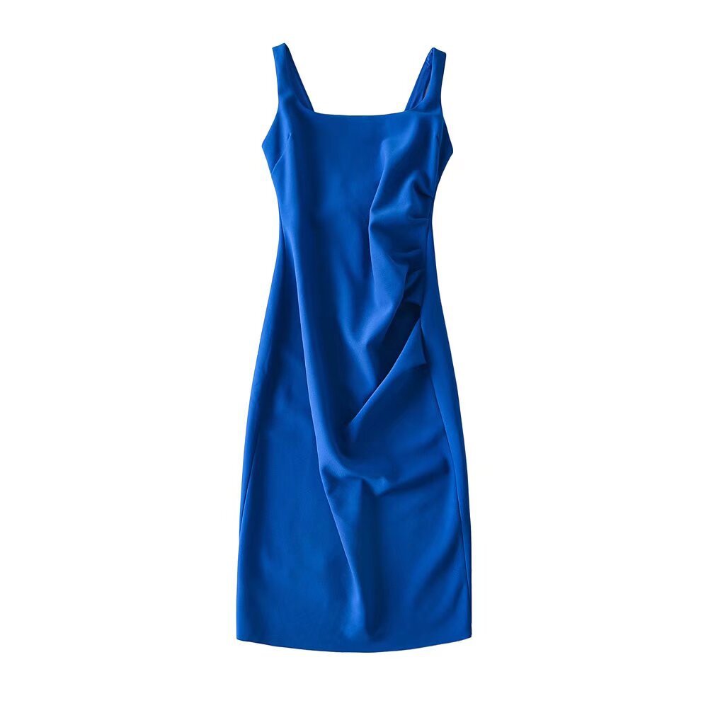 Damen figurbetontes Midi-Kleid mit elegantem Rüschendetail Drune