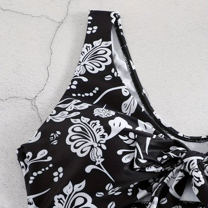 Damen Triangel-Bikini mit verspieltem Knoten-Detail Drune
