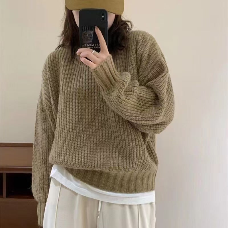 Damen Grober Strickpullover mit lässigem Schnitt Drune