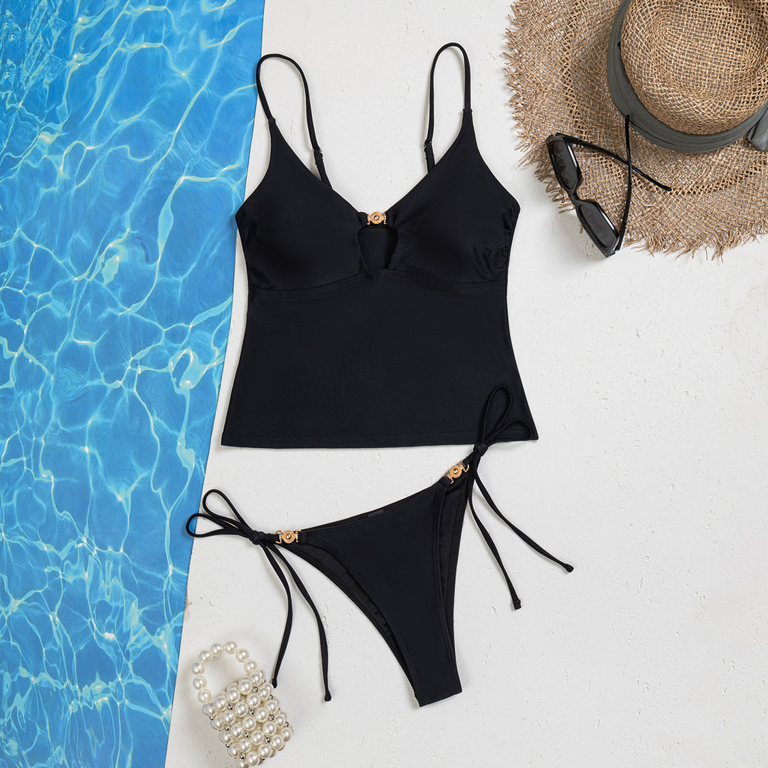 Damen Zweiteiliges Bade-Set mit modischem Cut-Out Drune
