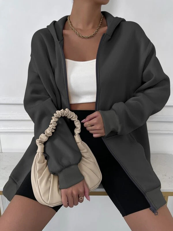 Damen Oversized Kapuzenjacke Drune