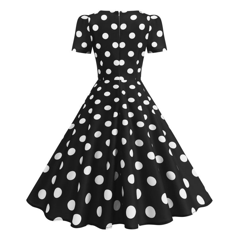 Damen Freizeitkleid mit floralem Design und schwingendem Rock Drune