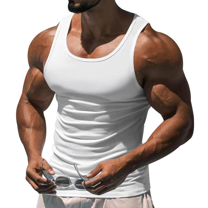 Herren nan figurbetontes funktionales Tanktop mit hohem Armausschnitt und Stretchjersey Drune