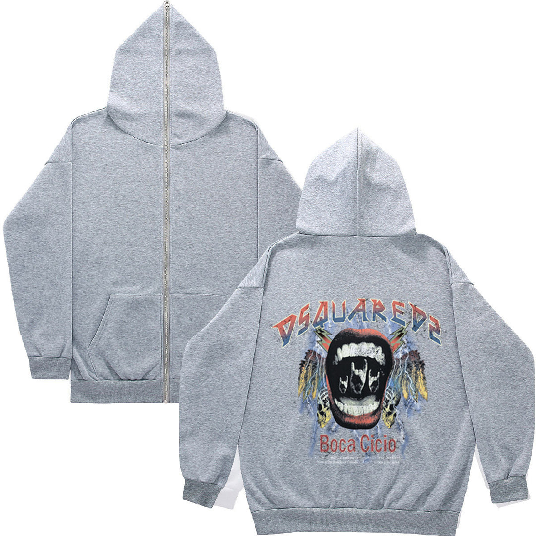 Damen Kapuzenjacke mit kreativem Grafikdesign Drune
