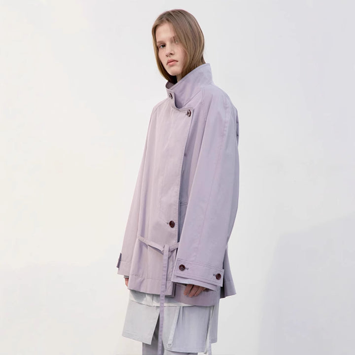 Damen Modische Übergangsjacke mit asymmetrischem Schnitt Drune