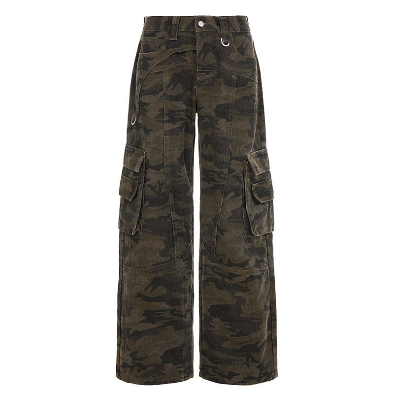 Damen Cargo-Hose im lässigen Camouflage-Stil mit großzügigen Taschen Drune