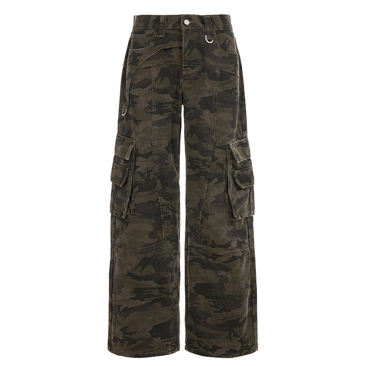 Damen Cargo-Hose im lässigen Camouflage-Stil mit großzügigen Taschen Drune