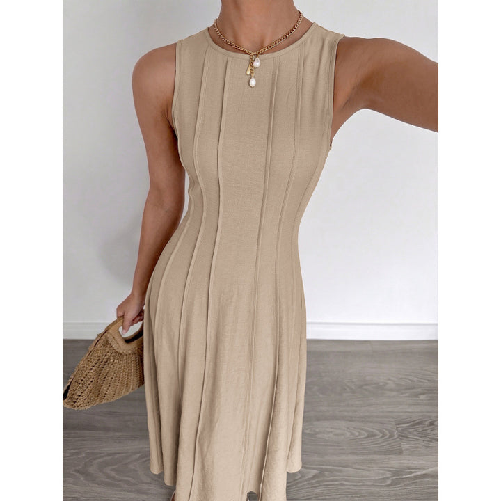 Damen Langarm Maxikleid mit eleganten Streifen und schmeichelndem Schnitt Drune