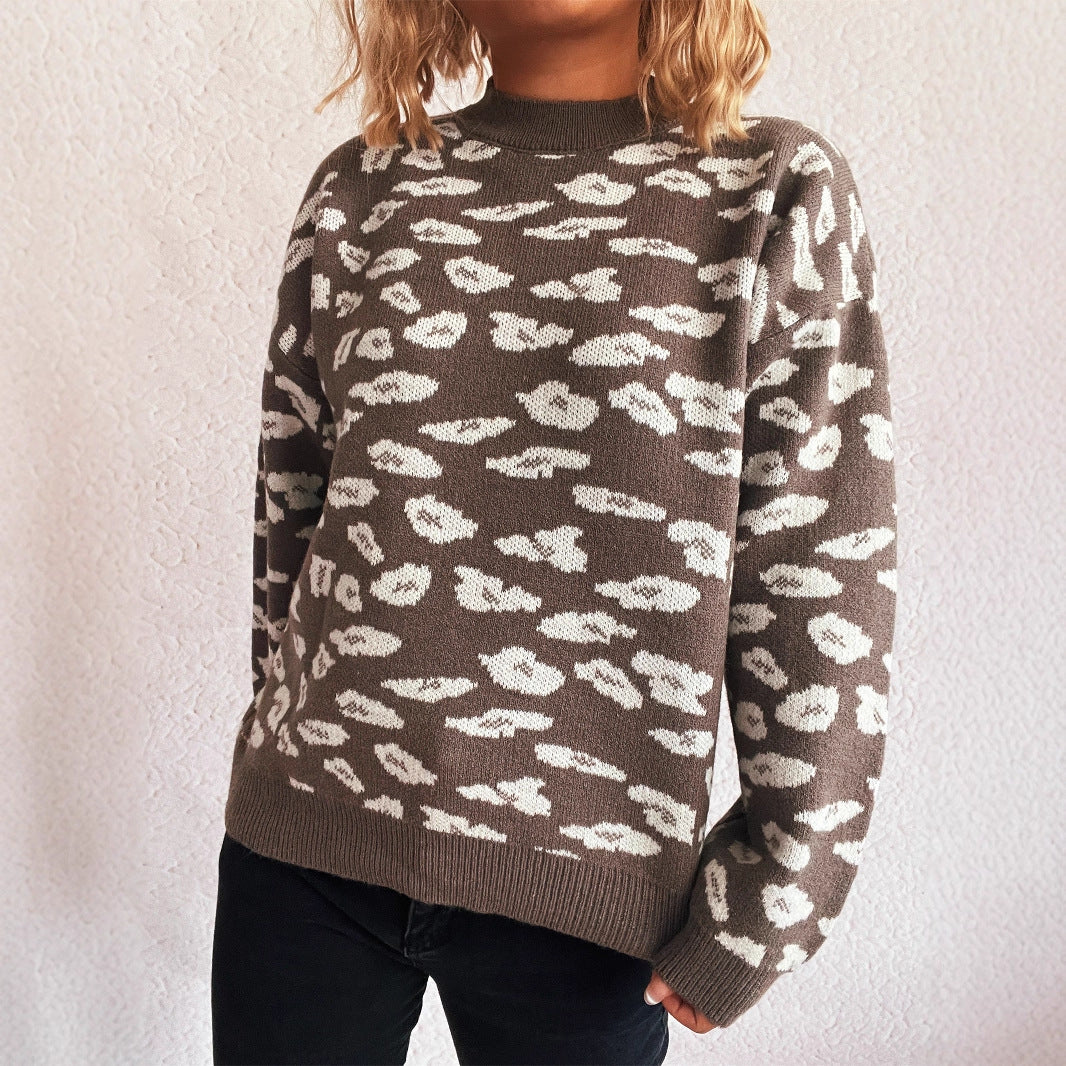 Damen Grobstrickpullover mit modernem Muster und lässigem Schnitt Drune