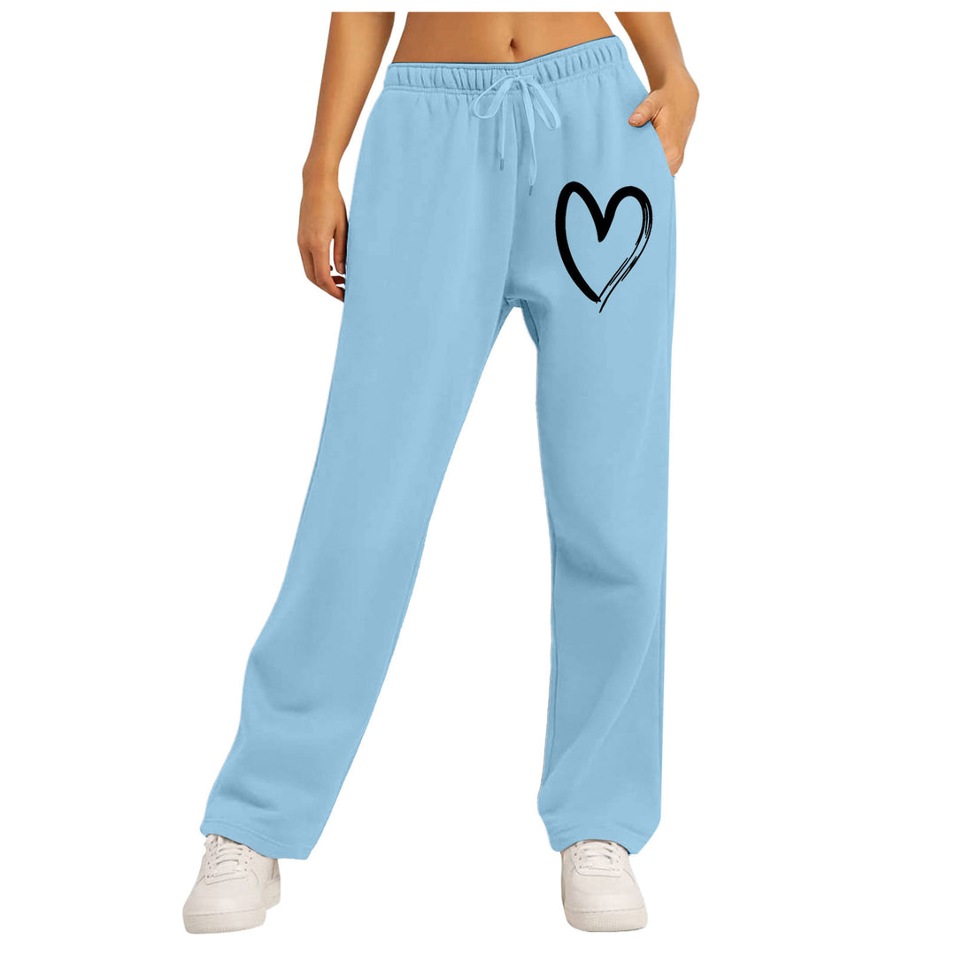 Damen Freizeithose mit einzigartigem Herzmotiv und elastischem Bund Drune