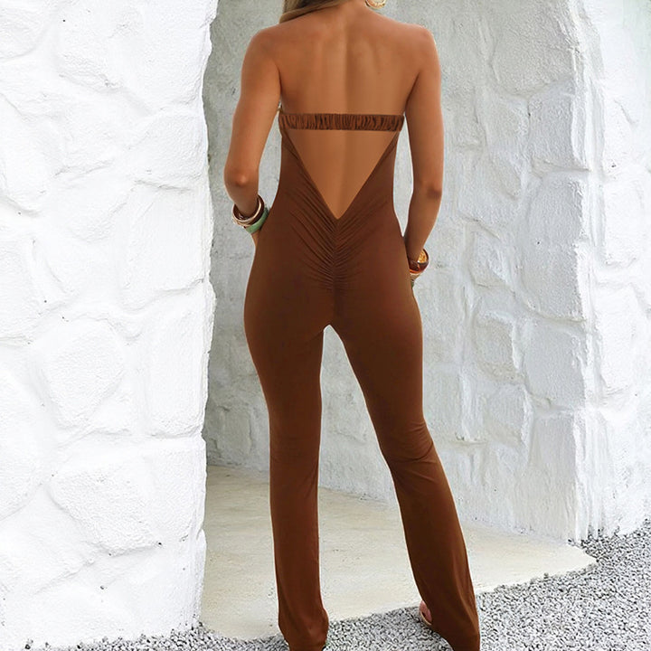 Damen Stilvolles Jumpsuit mit tailliertem Schnitt und ausgeschnittenem Detail Drune