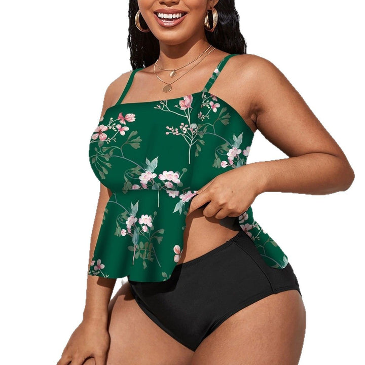 Damen Peplum-Badeoberteil mit floralem Design Drune