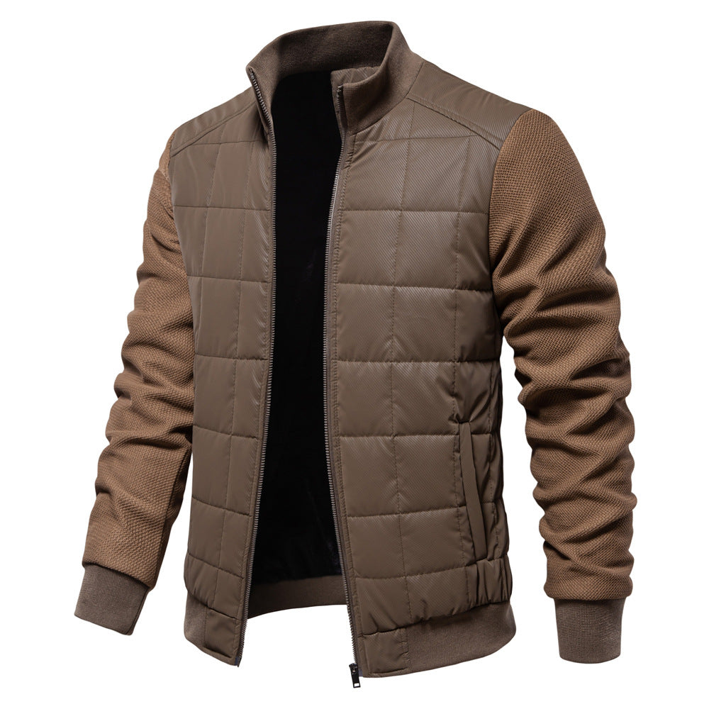 Drune | Herren Winter Steppjacke Mit Gerippten Bündchen Und Reißverschlussverschluss