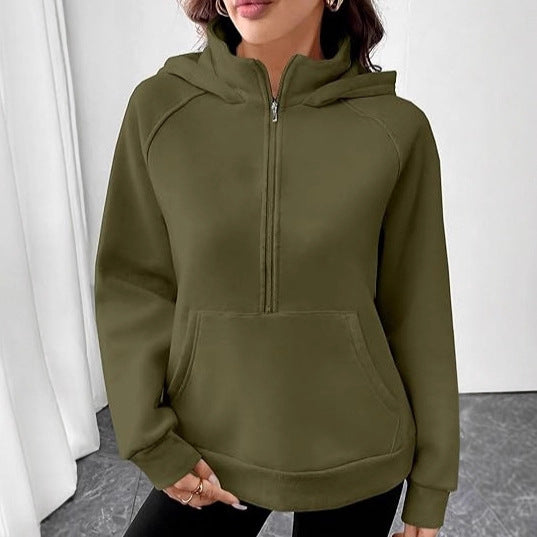 Damen Sportlicher Kordelzug-Hoodie Drune